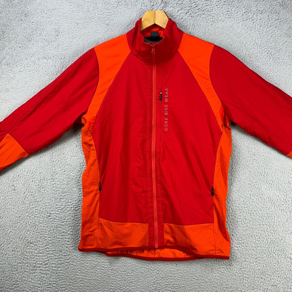 Gore Bike Wear Windstopper Cycling Jacket XXL Red Orange‎ Lightweight Mens